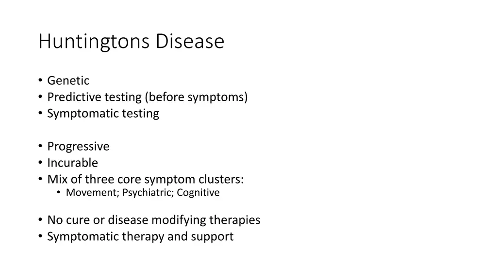 huntingtons disease