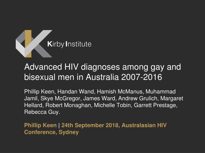 advanced hiv diagnoses among gay and bisexual