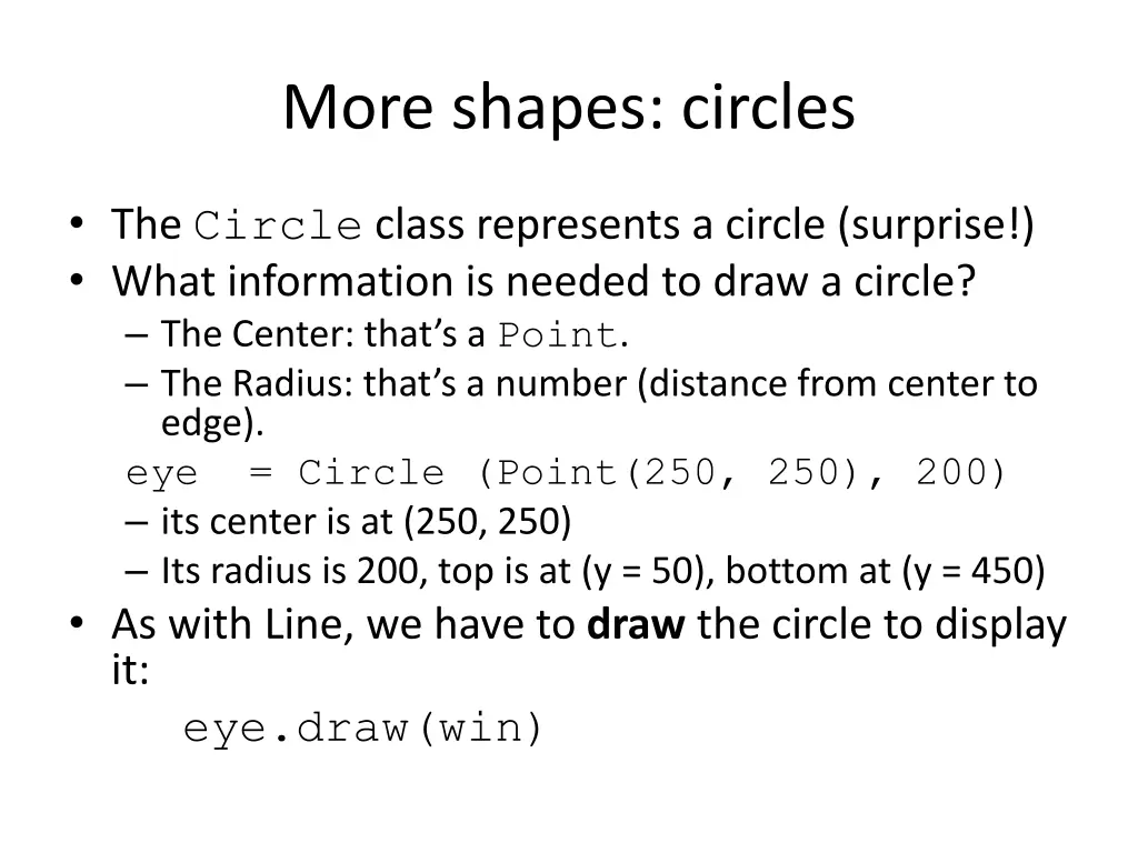 more shapes circles