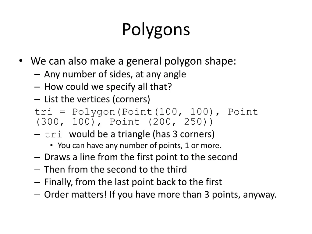 polygons