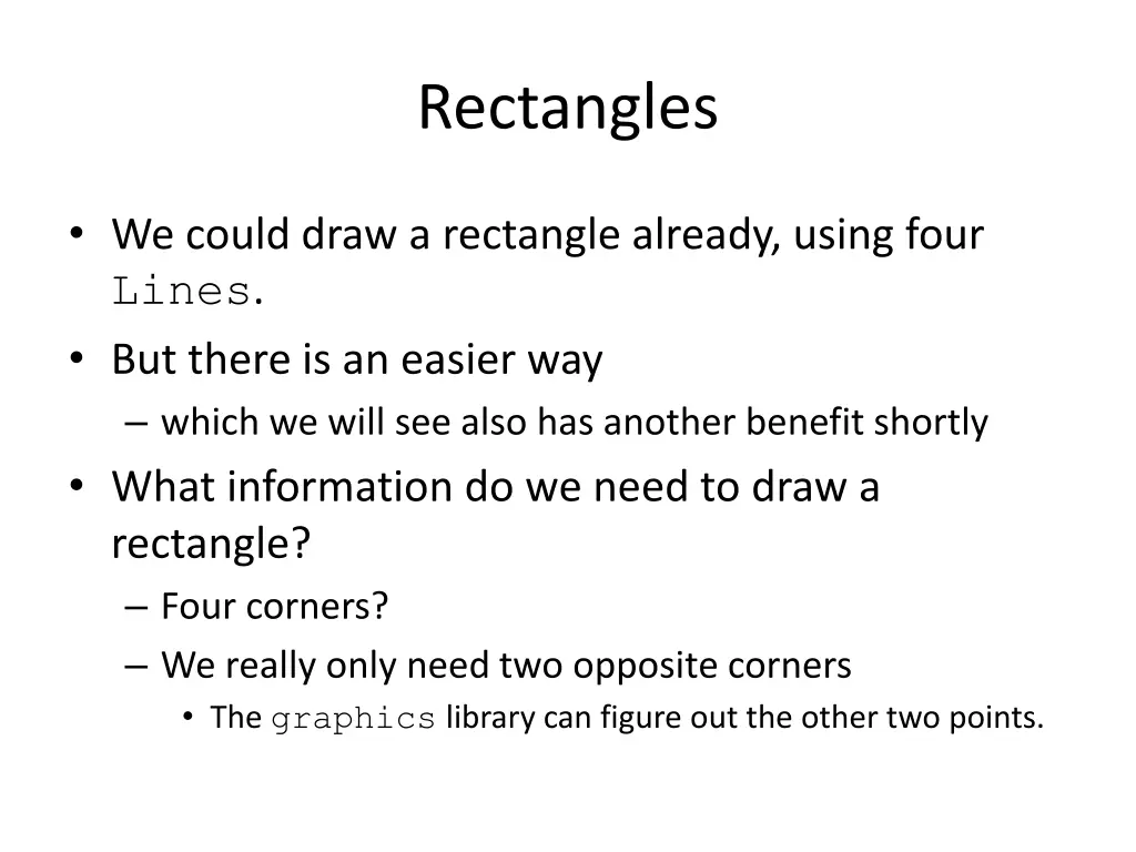 rectangles