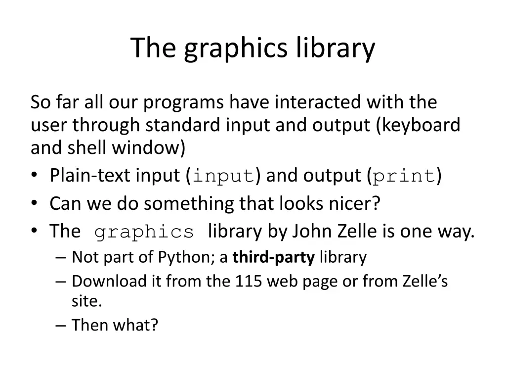 the graphics library