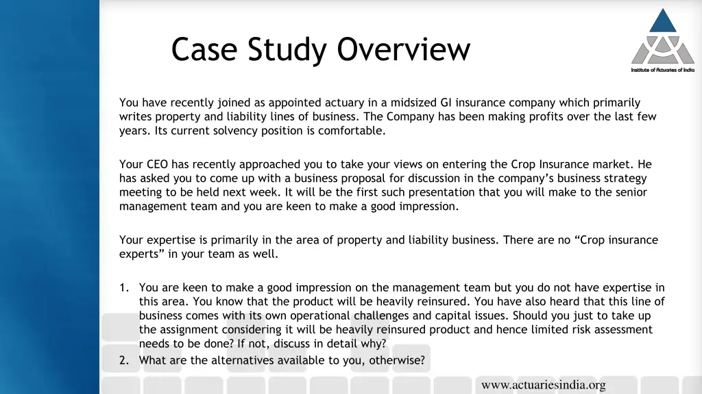 case study overview