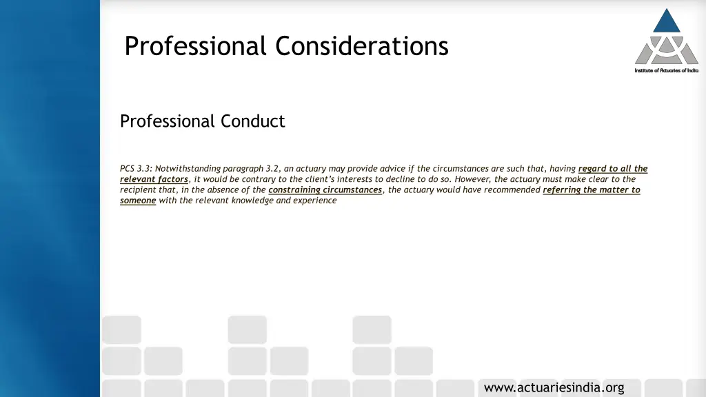 professional considerations 5