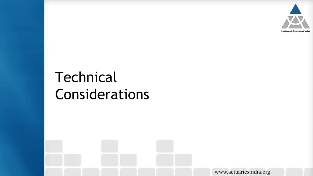 technical considerations