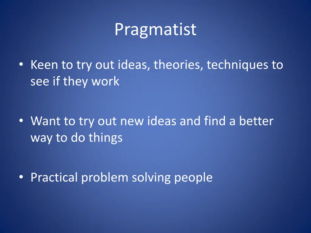 pragmatist