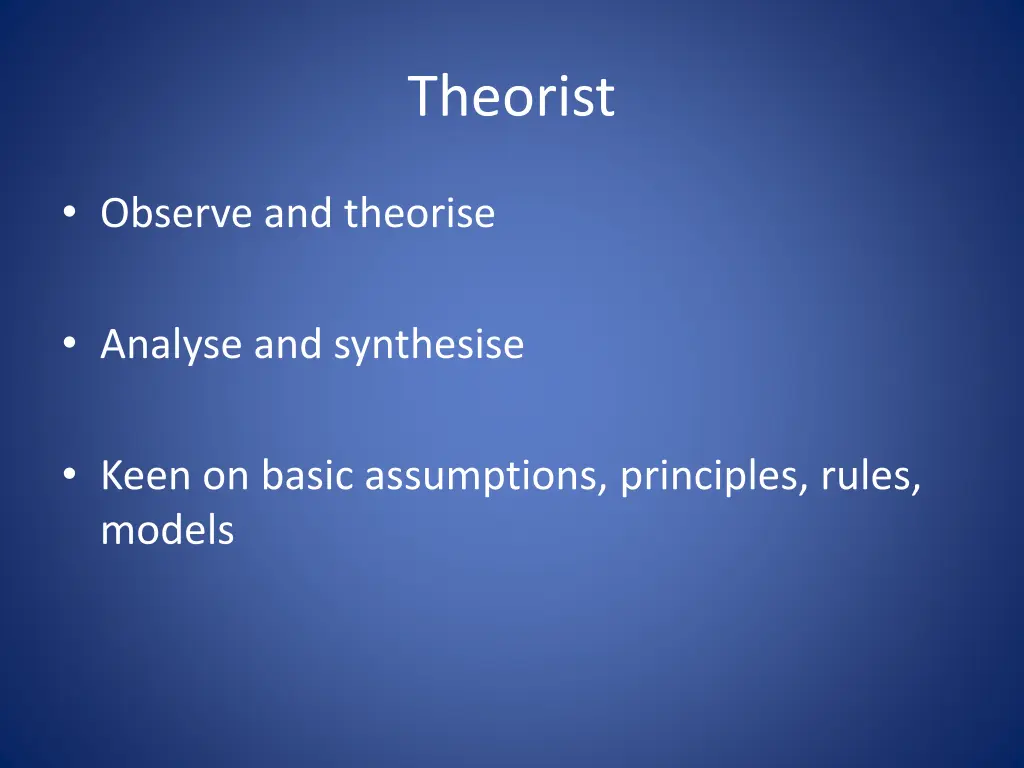 theorist