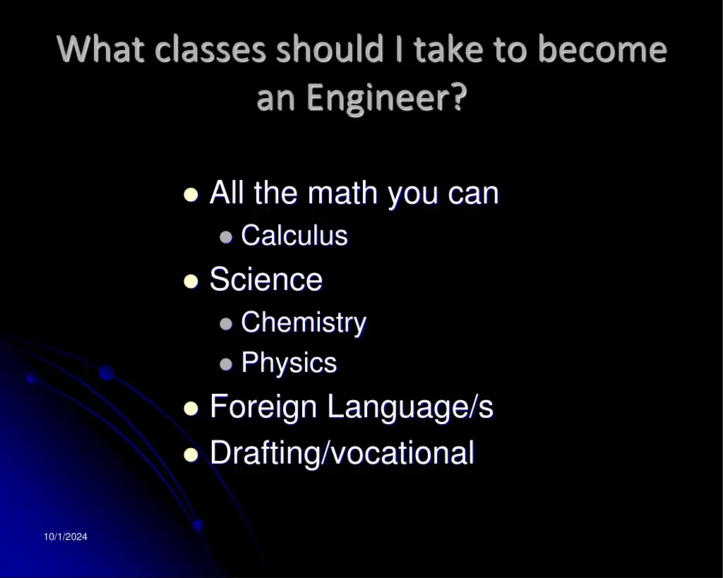 what classes should i take to become an engineer