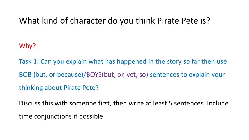 what kind of character do you think pirate pete is