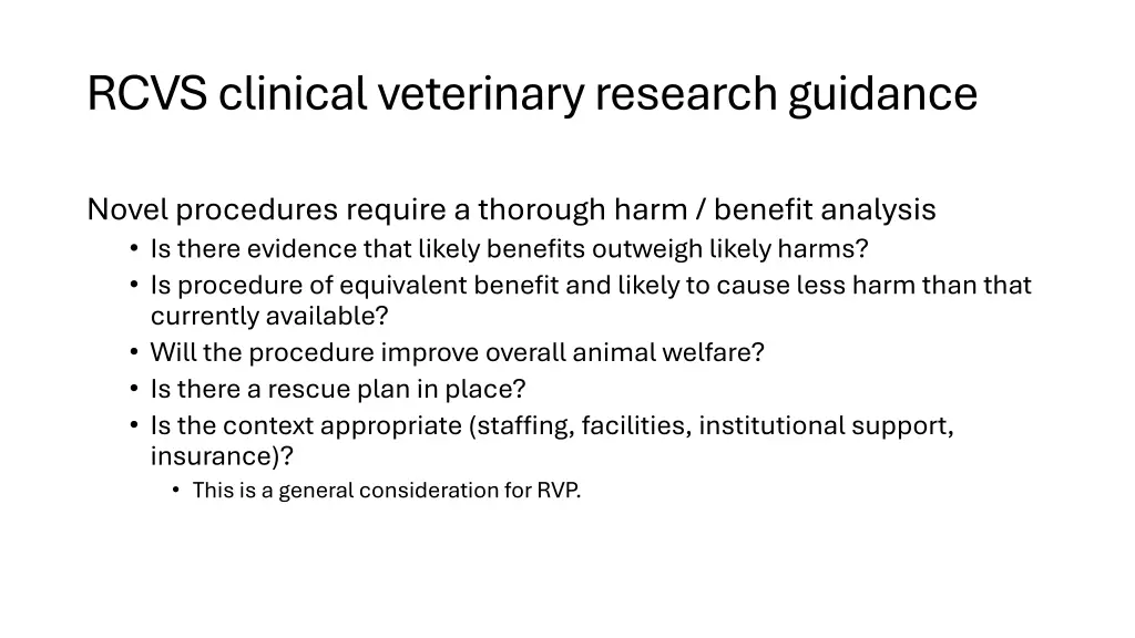 rcvs clinical veterinary research guidance 1