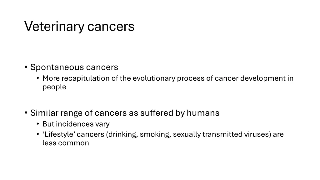 veterinary cancers