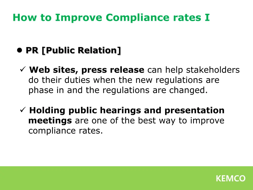 how to improve compliance rates i