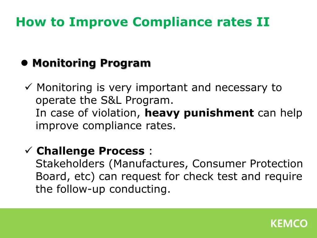 how to improve compliance rates ii