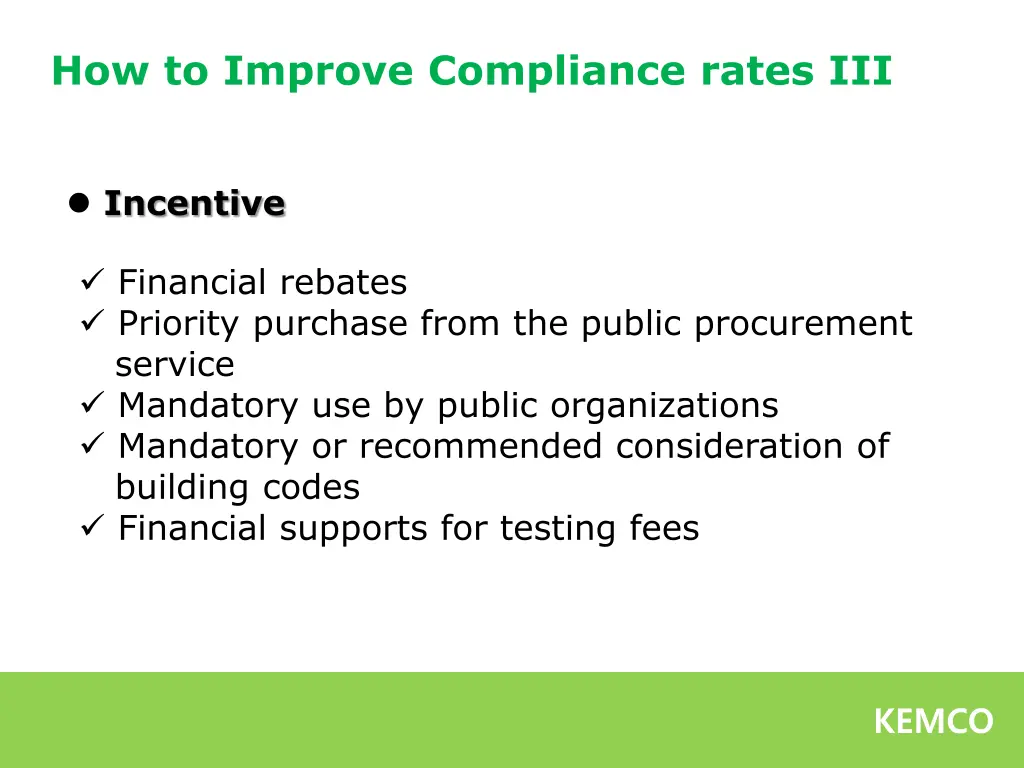 how to improve compliance rates iii