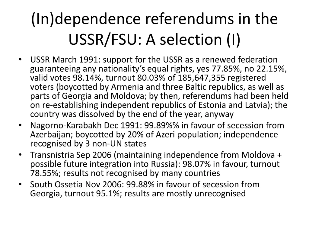 in dependence referendums in the ussr