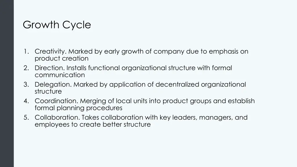 growth cycle