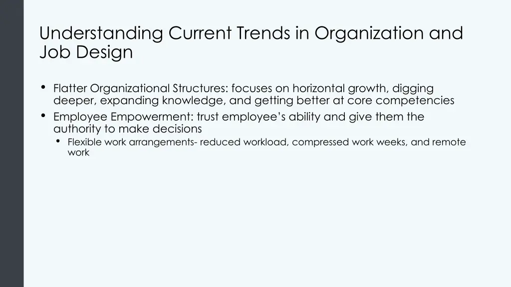 understanding current trends in organization