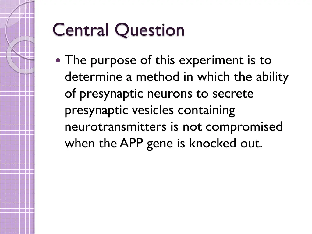 central question