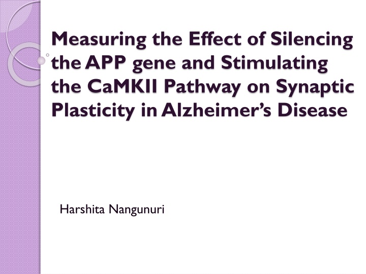 measuring the effect of silencing the app gene