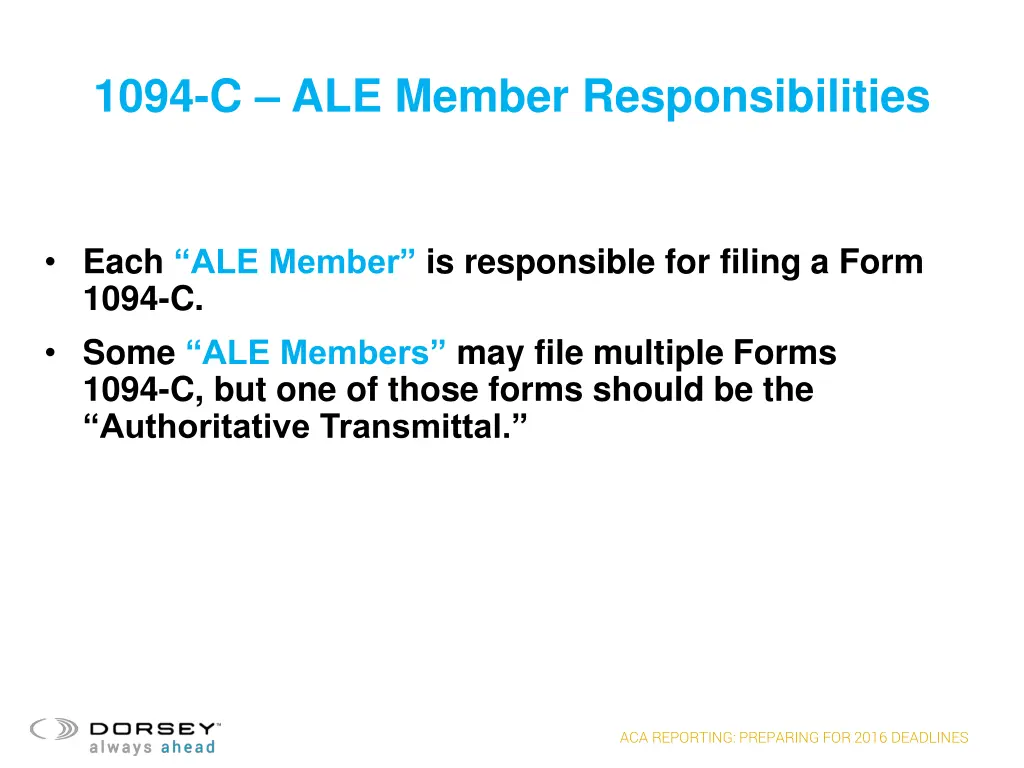 1094 c ale member responsibilities