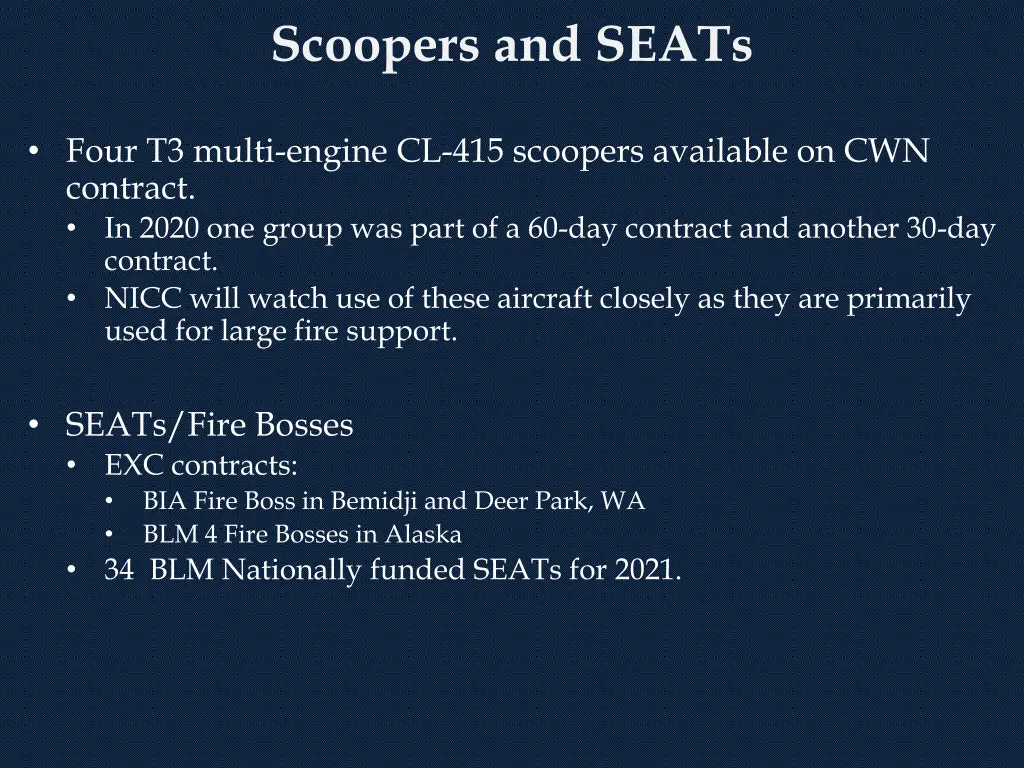 scoopers and seats