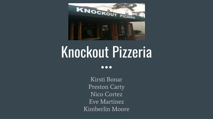 knockout pizzeria