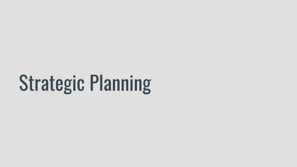 strategic planning