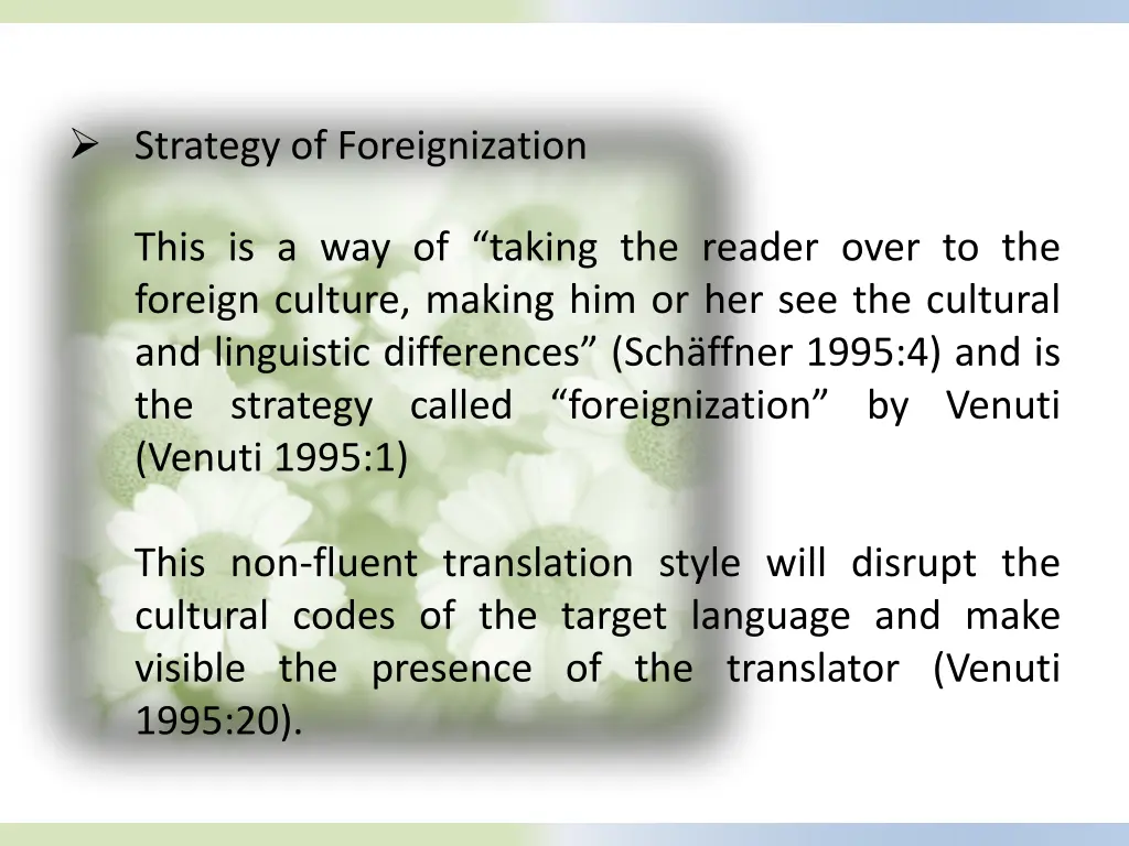 strategy of foreignization