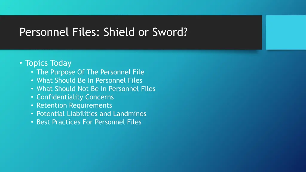 personnel files shield or sword