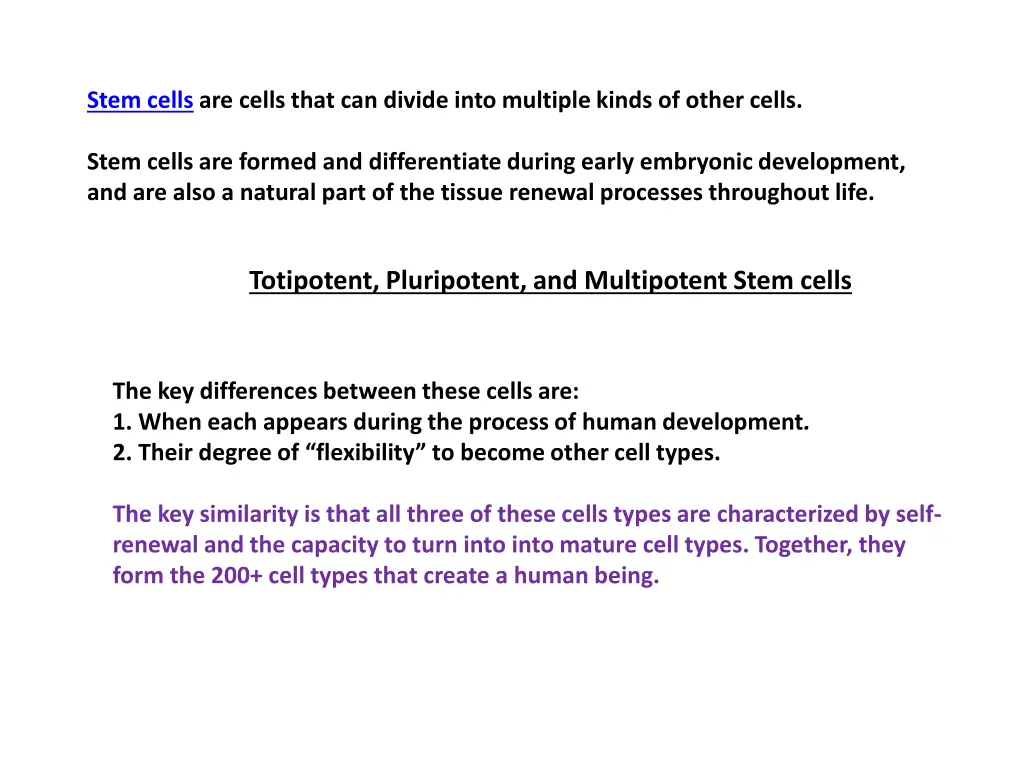 stem cells are cells that can divide into