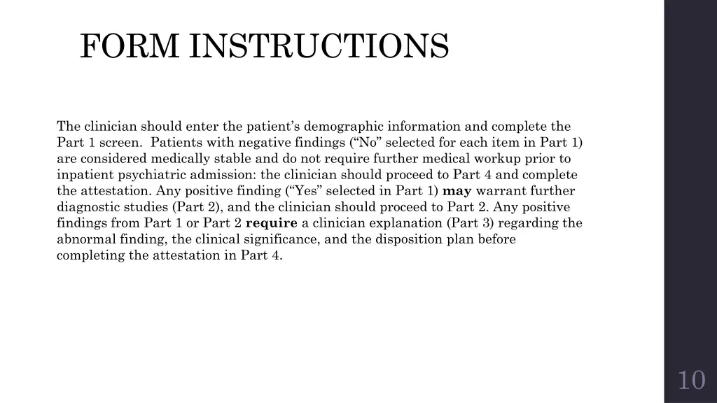 form instructions