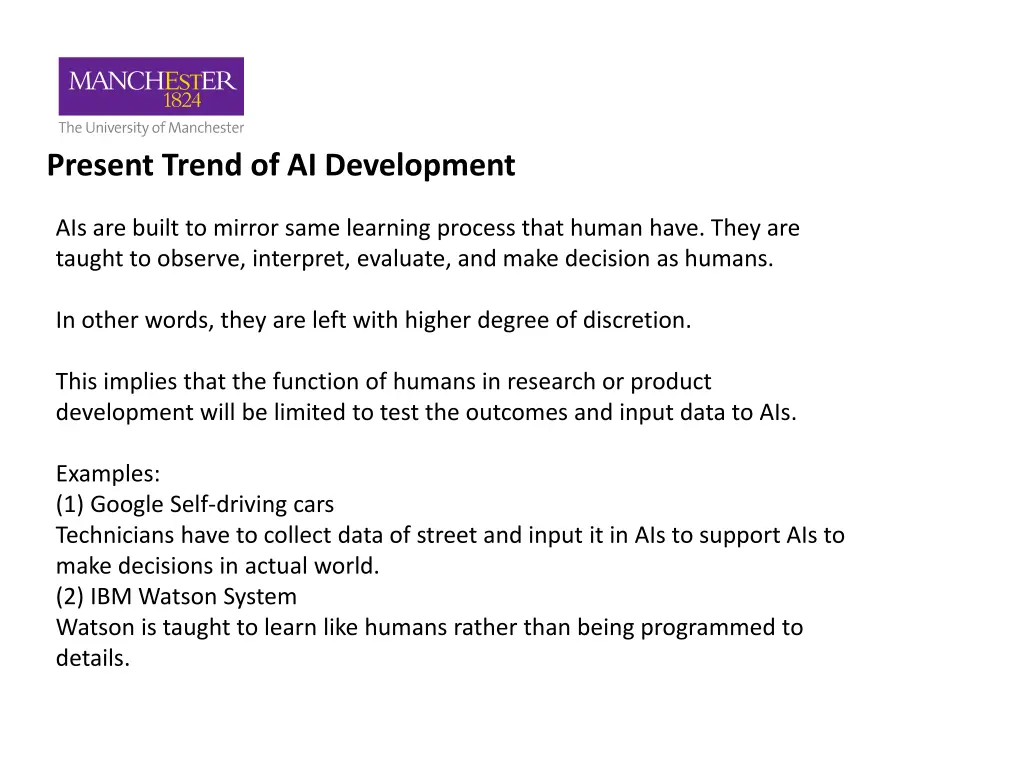 present trend of ai development