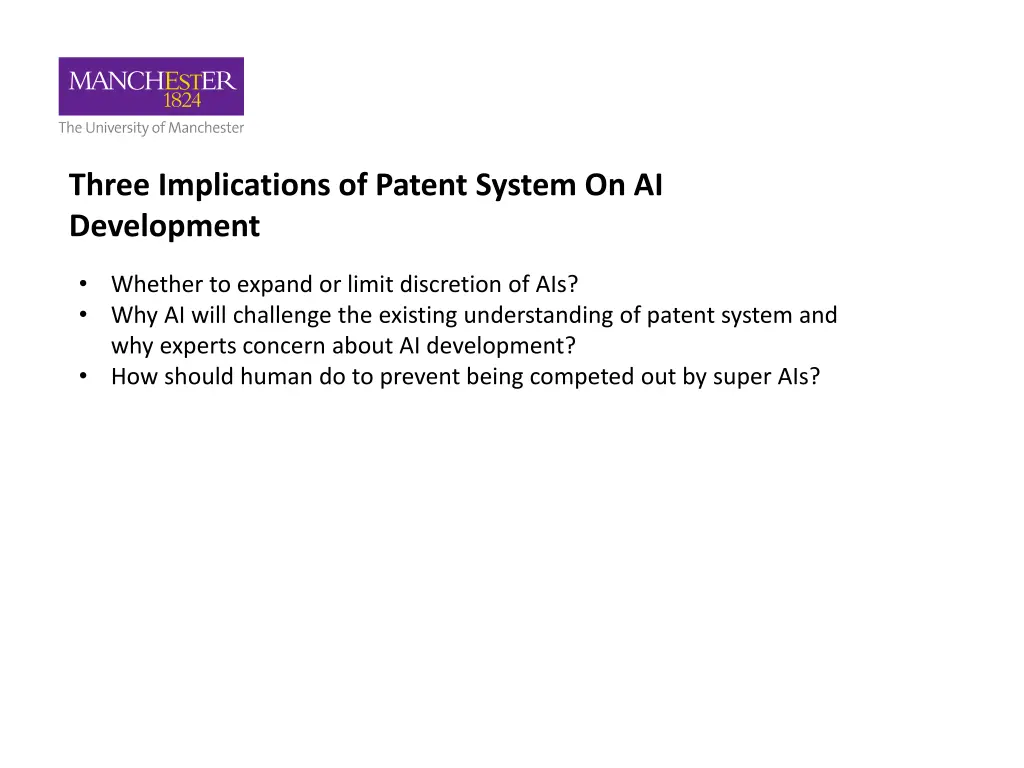 three implications of patent system