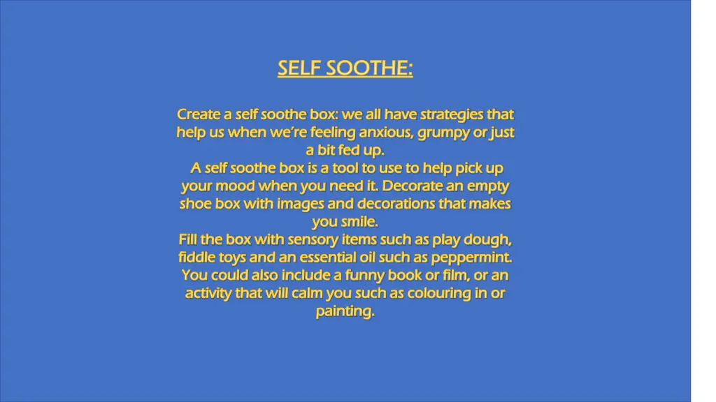 self soothe self soothe