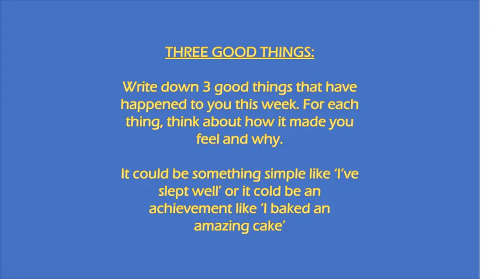 three good things three good things