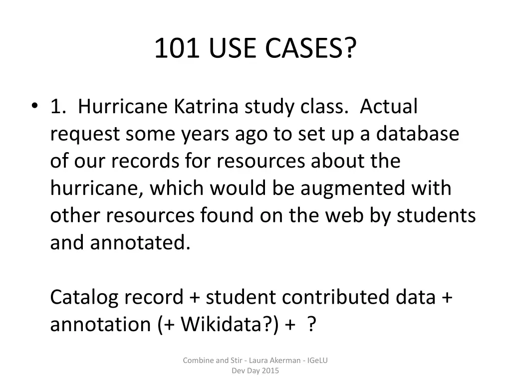 101 use cases