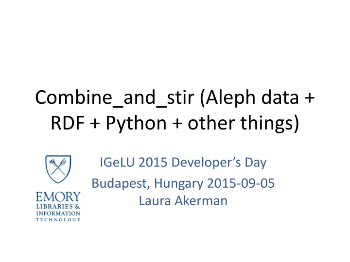 combine and stir aleph data rdf python other