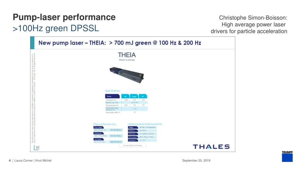 pump laser performance 100hz green dpssl