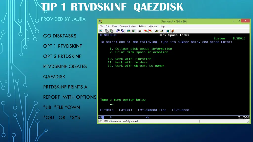 tip 1 rtvdskinf qaezdisk 2