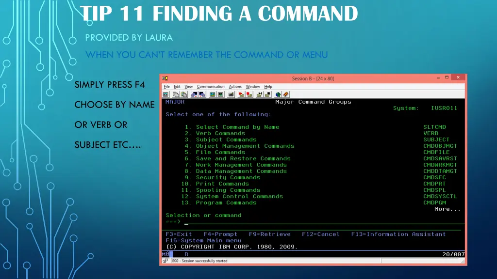 tip 11 finding a command