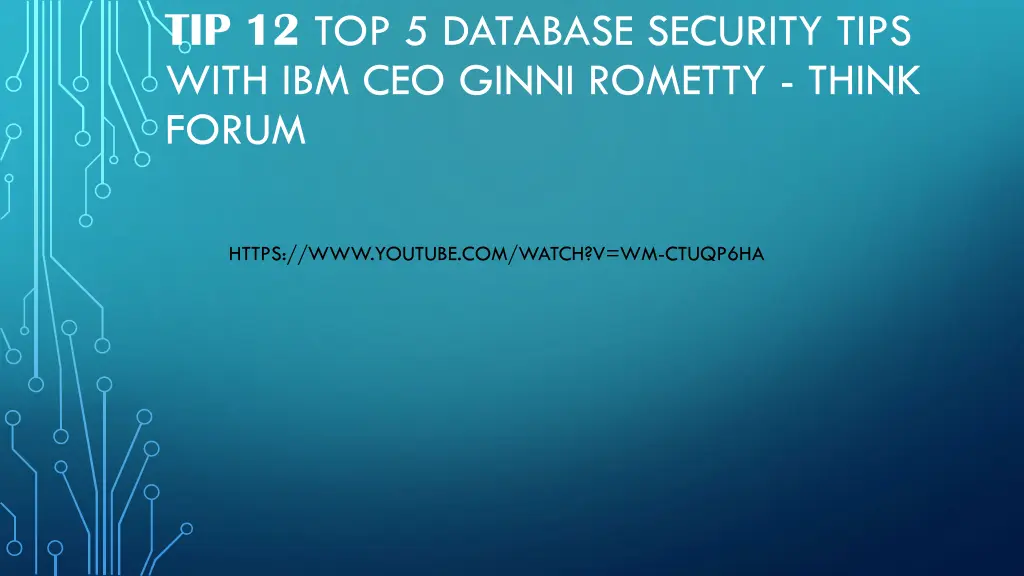 tip 12 top 5 database security tips with