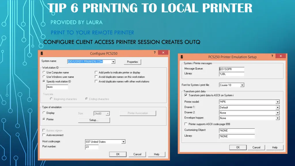 tip 6 printing to local printer