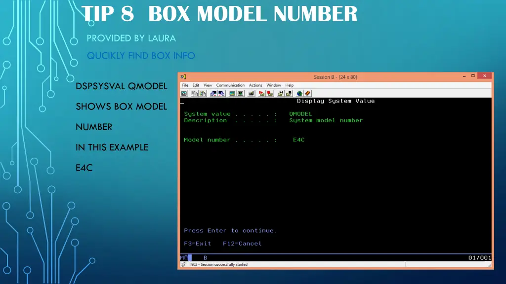 tip 8 box model number