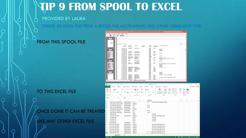 tip 9 from spool to excel 3