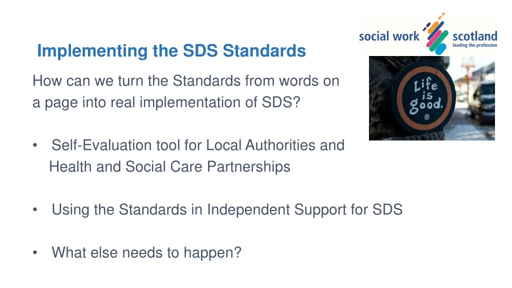 implementing the sds standards