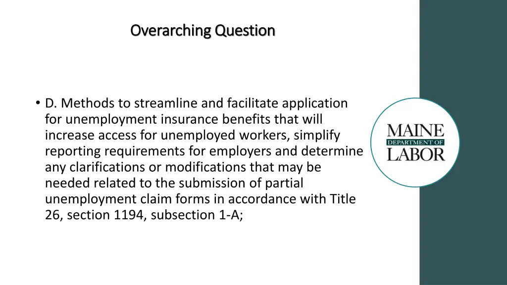 overarching question overarching question