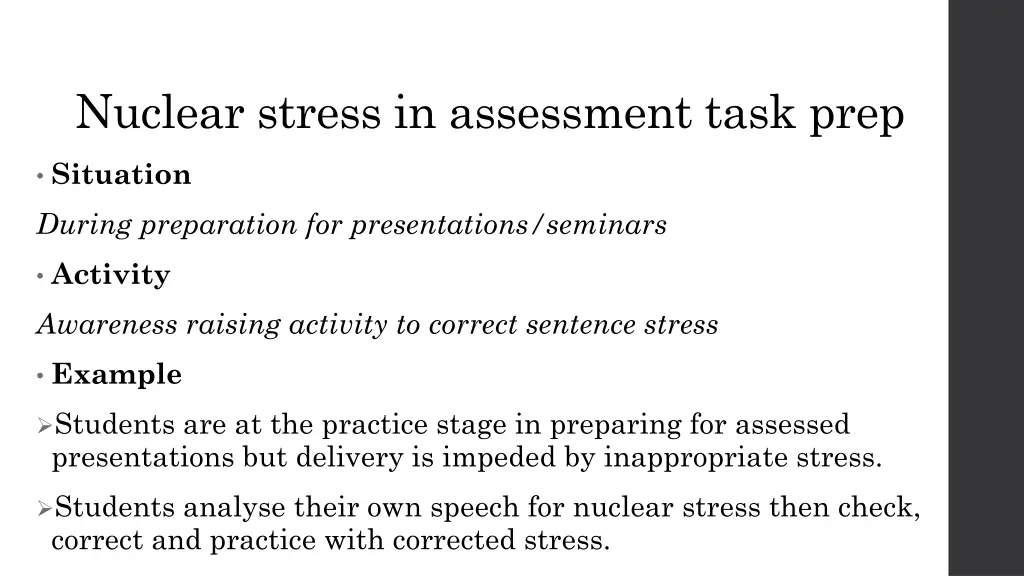 nuclear stress in assessment task prep