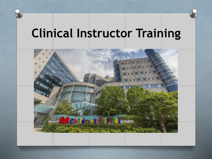 clinical instructor training