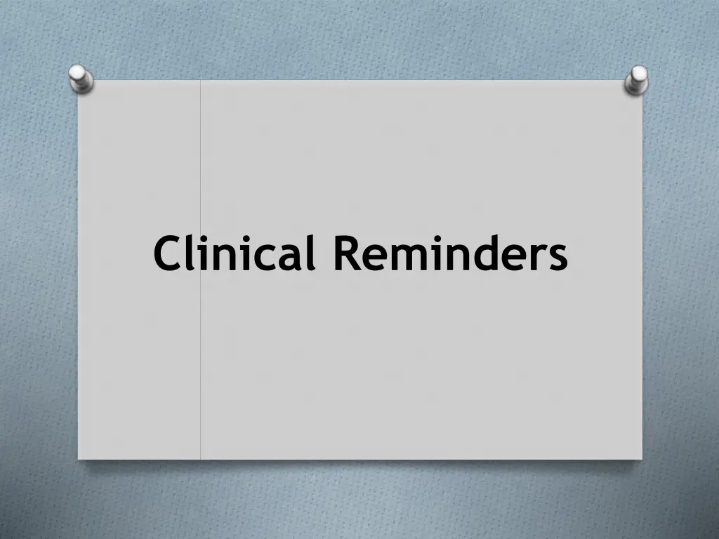 clinical reminders