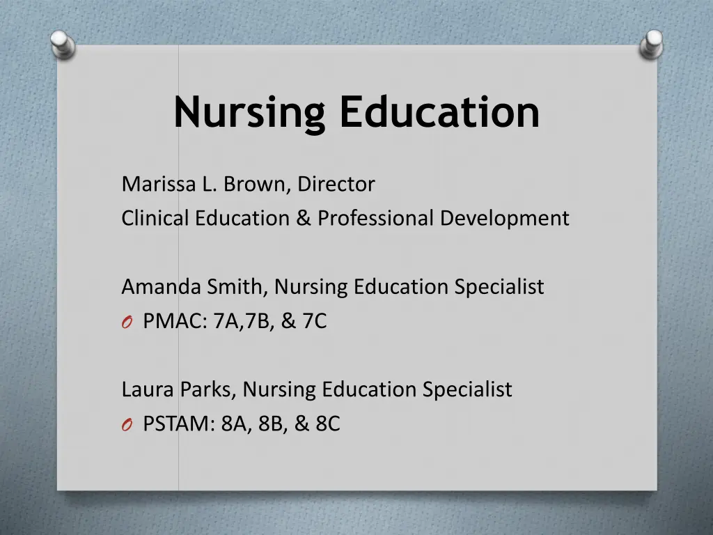 nursing education